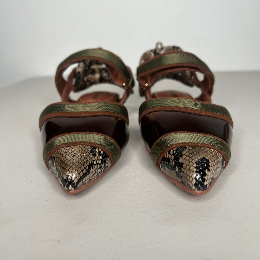 Jeffrey Campbell Python Pointed Toe Flats Size 6 - image 3